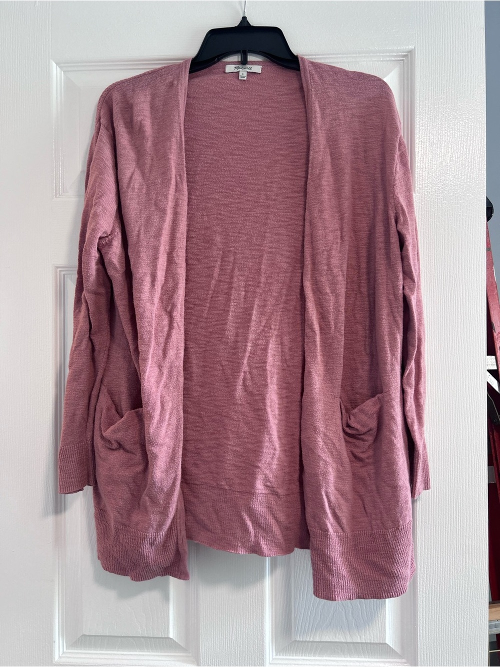 Madewell Open-Front Dusty Rose Women's Cardigan Sweater